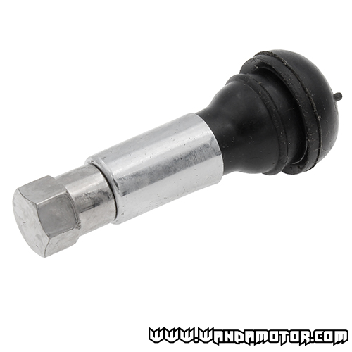 Tubeless valve straight silver